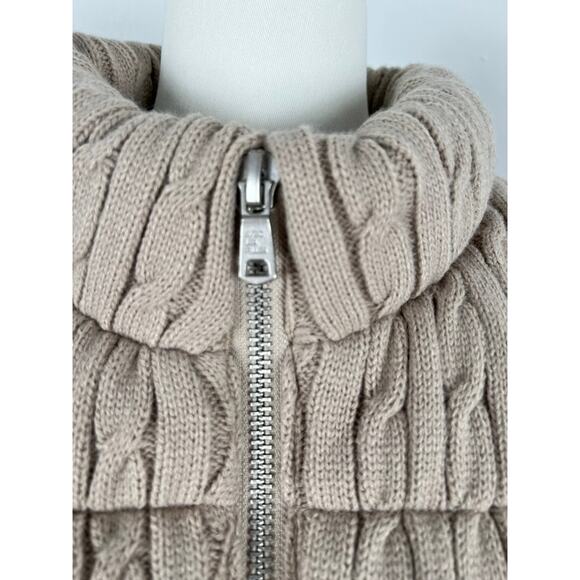 NWT AVEC LES FILLES Cable Knit Cropped Puffer Jacket (Womens: XL) - Picture 3 of 16